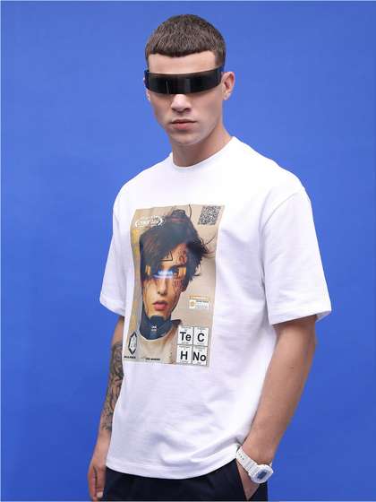 HIGHLANDER Unisex
                      Graphic Printed Dropshoulder Oversized Tshirt
