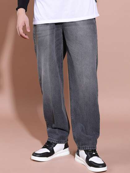 HIGHLANDER Men Clean
                        Look Mid-Rise Relaxed Fit Light Fade Jeans