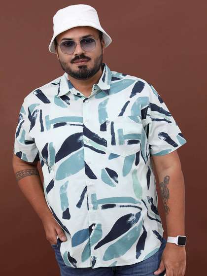 HIGHLANDER Plus Size Cotton Casual Shirt