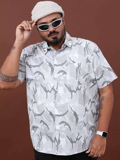 HIGHLANDER Plus Size Cotton Casual Shirt