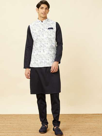 Manyavar Printed Nehru Jacket