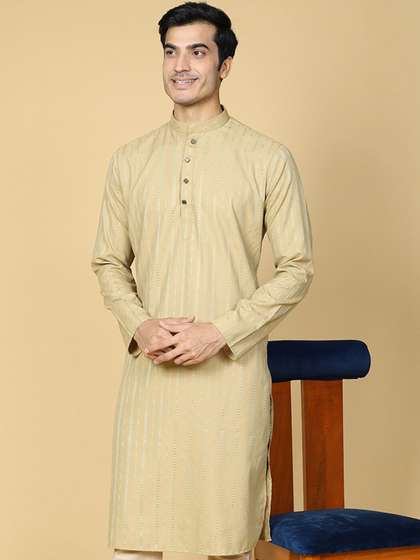 TABARD Striped Cotton Kurta