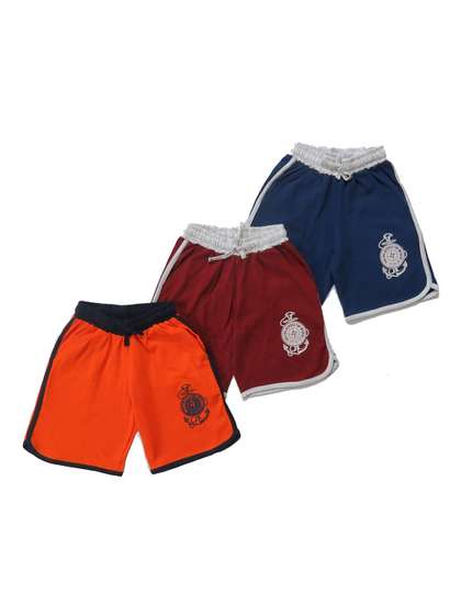 Clothe Funn Boys Pack Of
                    3 Printed Cotton Regular Shorts