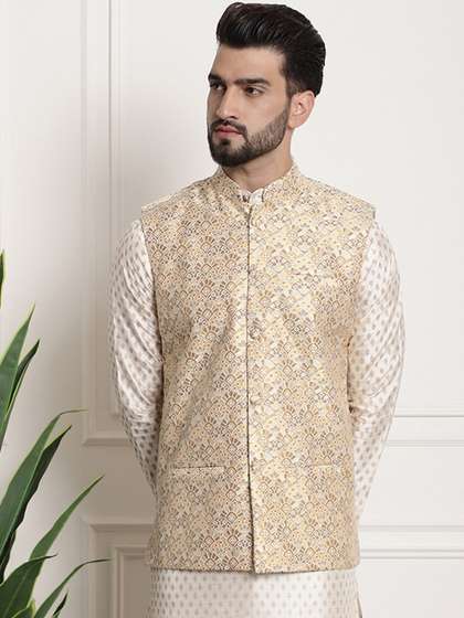 SOJANYA Woven Design Nehru Jackets