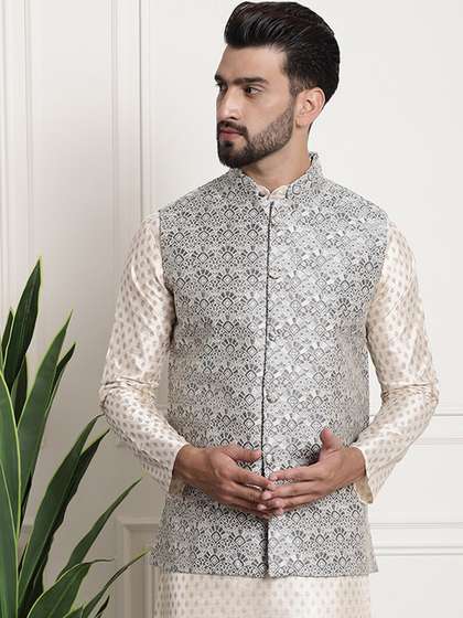 SOJANYA Woven Design Nehru Jackets
