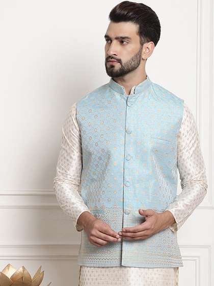 SOJANYA Woven Design Nehru Jackets