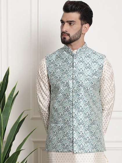 SOJANYA Woven Design Nehru Jackets