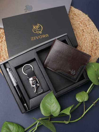 ZEVORA Men Leather
                      Accessory Gift Set