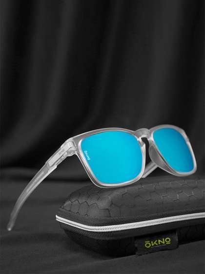 OKNO Polarised and
                        UV Protected Lens Unisex Blue Square Sunglasses