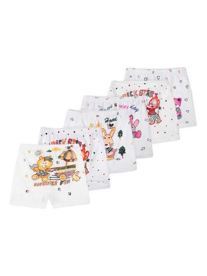 BAESD Infants Pack Of
                      6 Printed Pure Cotton Boy Short Briefs