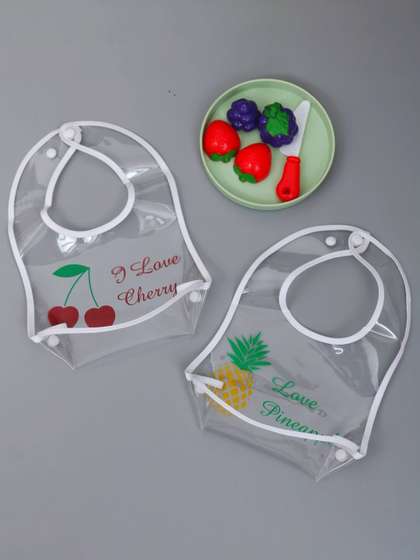 Yellow Bee Infants Girls
                    Pack Of 2 Graphic Printed Bibs