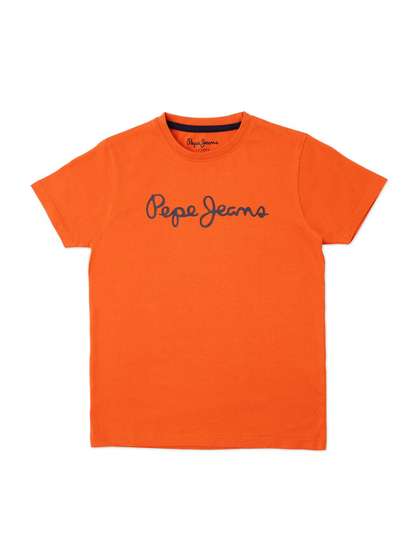 Pepe Jeans Boys Typography Printed Round Neck T-shirt