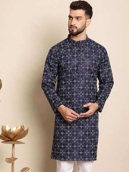 Anouk Men Geometric Printed Kurta