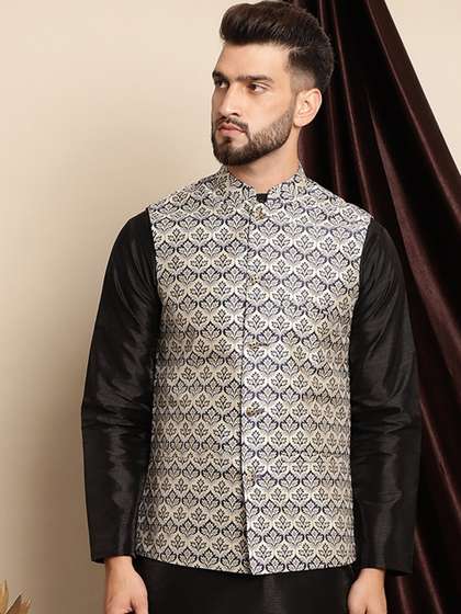 Anouk Woven Design Nehru Jacket