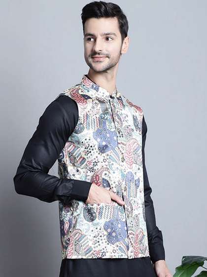 Jompers Printed Nehru Jacket
