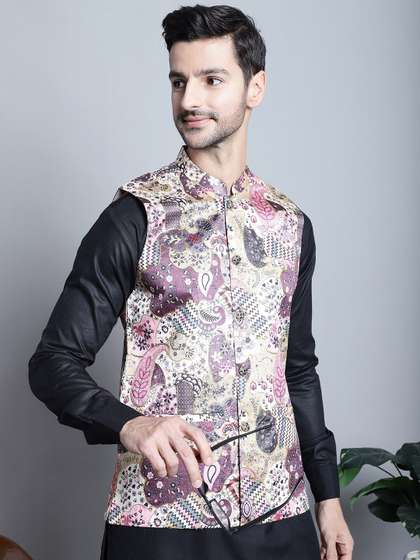 Jompers Printed Nehru Jacket