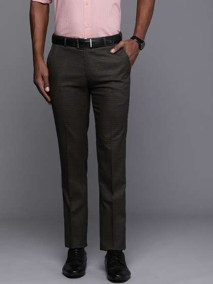Raymond Men Checked
                        Slim Fit Formal Trousers