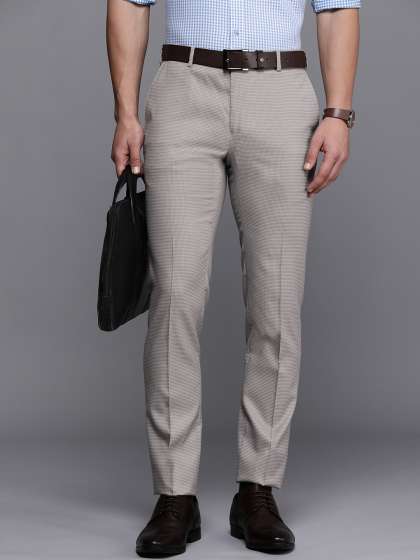 Raymond Men Checked Slim Fit Formal Trousers