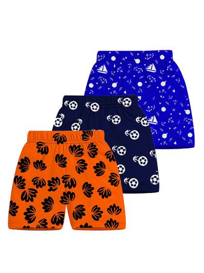 MIST N FOGG Pack Of 3
                      Unisex Floral Printed Cotton Shorts