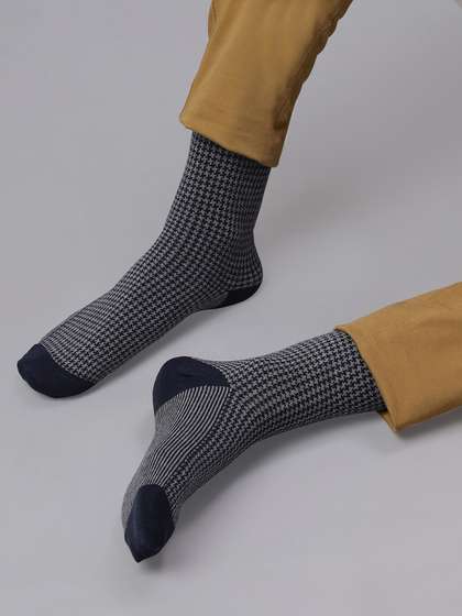 Mint & Oak Men
                      Patterned Above Ankle-Length Socks