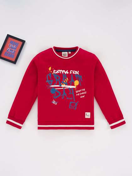 Ed-a-Mamma Boys
                    Typography Printed Cotton Sweatshirt