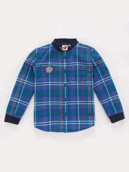 Ed-a-Mamma Boys Tartan
                    Checked Cotton Casual Shirt