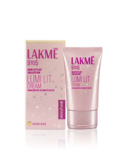 Lakme 9 To 5 Lumi
                          Lit Cream - Highlighter + Moisturizer with
                          Hyaluronic Acid 60 g - Gold