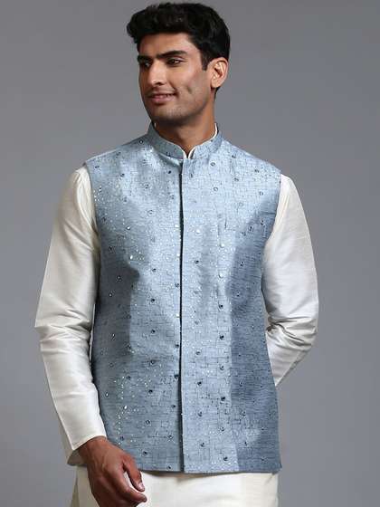 VASTRAMAY Embellished Nehru Jacket