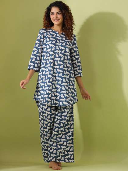 SANSKRUTIHOMES
                        Conversational Printed Pure Cotton Night suit
