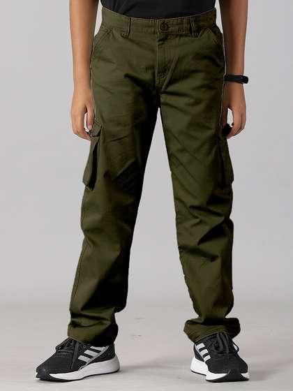 KiddoPanti Boys Mid-Rise
                    Pure Cotton Cargos
