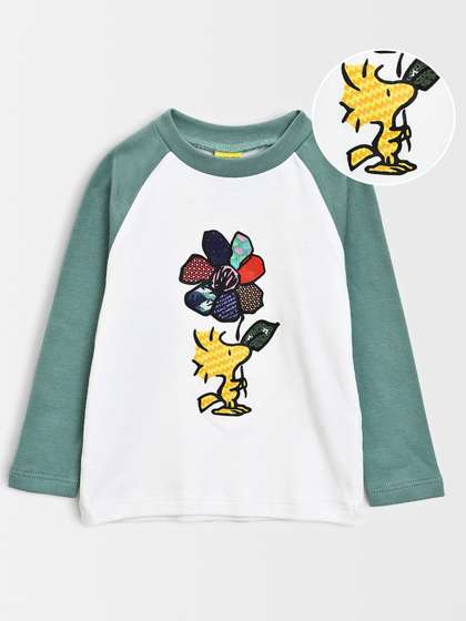MiArcus Kids Graphic Peanuts Printed Raglan Sleeves Cotton T-shirt