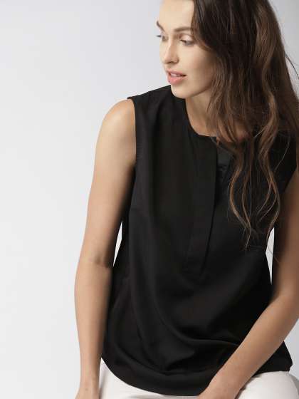 Mast & Harbour Women Black Solid Top