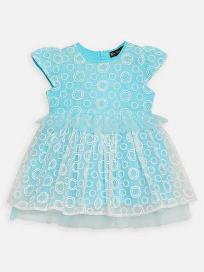 Bella Moda Infant Girls
                    Embroidered Cap Sleeves Satin Fit & Flare Midi
                    Dress