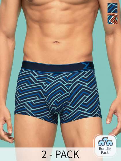 XYXX Men Pack Of 2
                        Abstract Printed Cotton Breathable Trunks
                        XYTRNK2PCKN753
