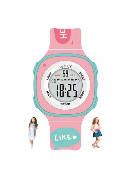 Spiky Kids Water
                    Resistance Digital Multi Function Automatic Watch
                    SPKEVA15_C3_PNK