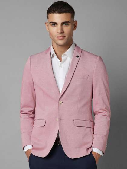 Allen Solly Slim Fit Single-Breasted Pure Cotton Blazer