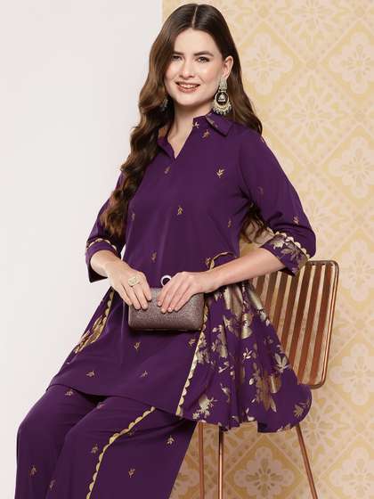 Ahalyaa Women Printed Ethnic Tunic with Palazzos