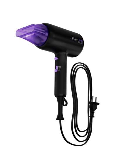 BBLUNT Pro 1800W Ionic Technology Hair Dryer For Frizz-Free Hair - Black & Purple (Onesize) by Myntra