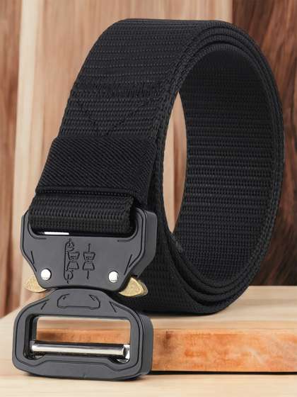Mast & Harbour Men
                    Black Textured Belt