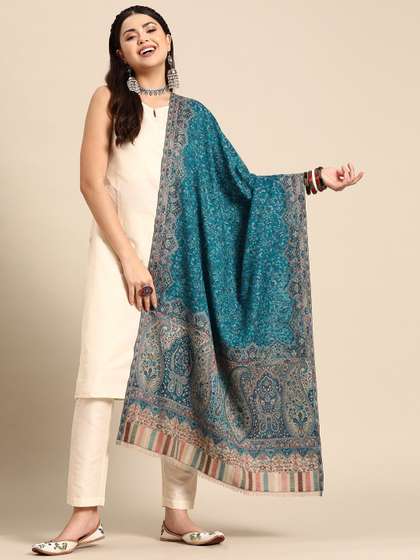 Sangria Woven Design Shawl