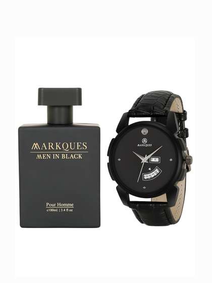 MARKQUES Men Watch With
                    Perfume Accessory Gift Set