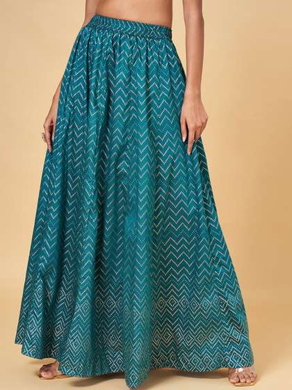 RANGMANCH BY PANTALOONS Printed Flared Maxi Skirt