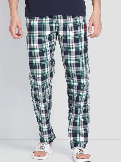 U.S. Polo Assn. Men
                        Checked Pure Cotton Comfort Fit LP001 Lounge
                        Pants