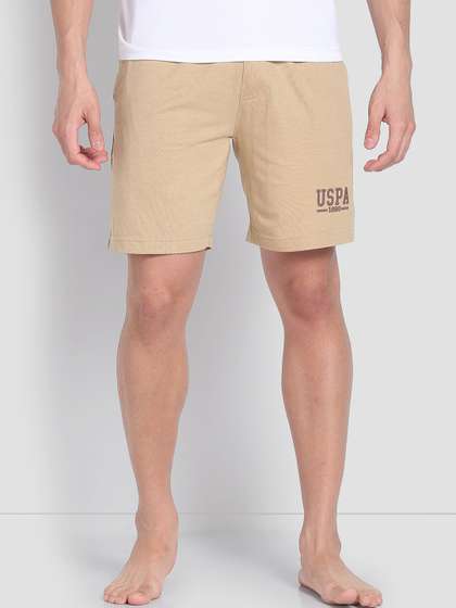 U.S. Polo Assn. Men
                        Mid Rise Logo IYBF Knitted Cotton Lounge Shorts