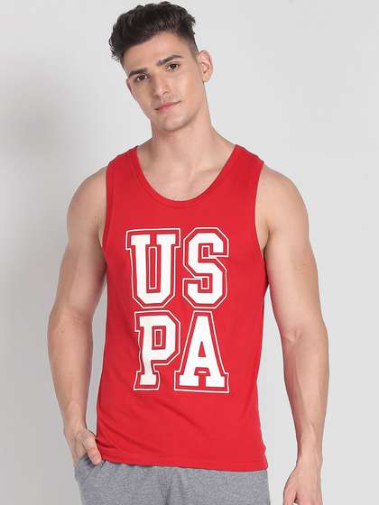 U.S. Polo Assn.
                          Brand Logo Printed Pure Cotton IYBD Innerwear
                          Vests