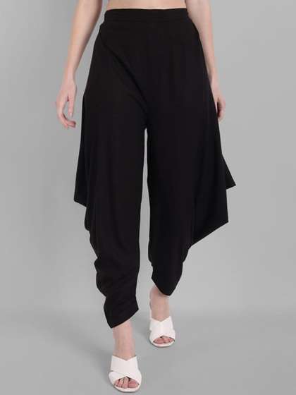 Mera Rang Women
                        Mid-Rise Pure Cotton Loose Fit Dhoti Pants