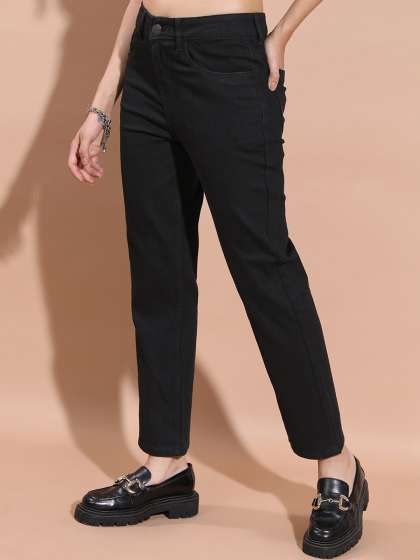 Basics By Tokyo Talkies Women Boyfriend Fit Stretchable Jeans