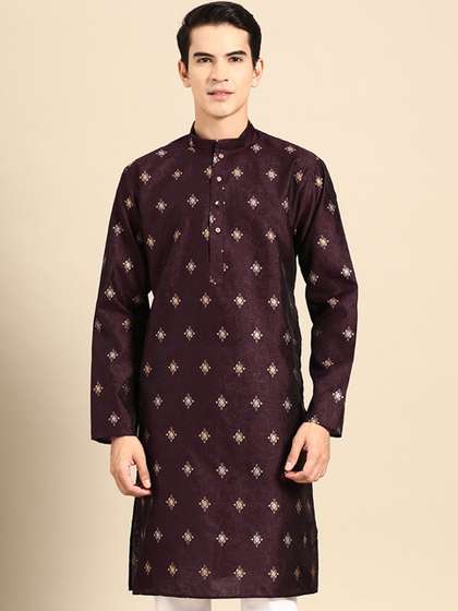 MANQ Embroidered Straight Kurta