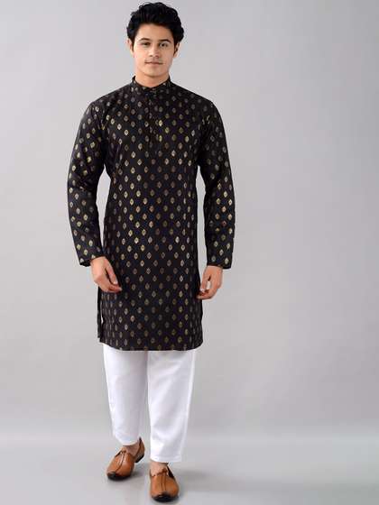 VILLAIN Mandarin Collar Straight Kurta