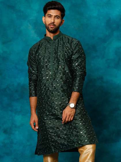 VASTRAMAY Embellished Straight Kurta